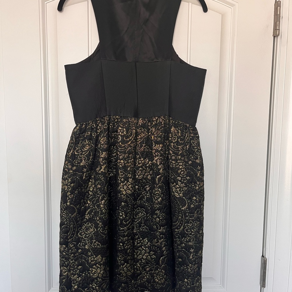 4.collective Black and Gold Damask Mini Skater Dress Size 4 - Picture 6 of 16